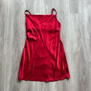 Sans Souci Vibrant Red Satin Chemise